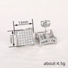 Copper Geometric Rhombus Stud Earrings For Women Elegant Style Zirconia Design