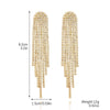 Copper Geometric Rhombus Zircon Earrings Set With Diamonds For Women
