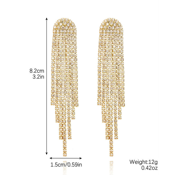 Copper Geometric Rhombus Zircon Earrings Set With Diamonds For Women
