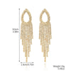 Copper Geometric Rhombus Zircon Earrings Set With Diamonds For Women