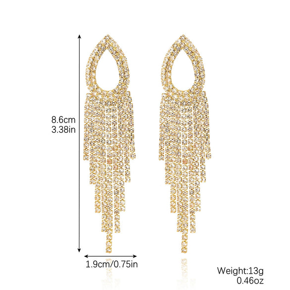 Copper Geometric Rhombus Zircon Earrings Set With Diamonds For Women