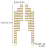 Copper Geometric Rhombus Zircon Earrings Set With Diamonds For Women