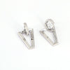 Copper Geometric Triangle Earrings With Electroplated Finish Simple Fashion Personality Stud Earrings