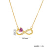 Copper Gold Plated Basic Modern Style Classic Style Plating Inlay Geometric Infinity Zircon Pendant Necklace