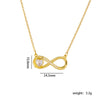 Copper Gold Plated Basic Modern Style Classic Style Plating Inlay Geometric Infinity Zircon Pendant Necklace