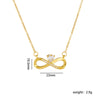 Copper Gold Plated Basic Modern Style Classic Style Plating Inlay Geometric Infinity Zircon Pendant Necklace