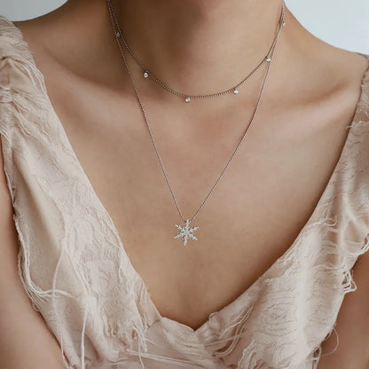 Copper Gold Plated Elegant Simple Style Plating Flower Pendant Necklace