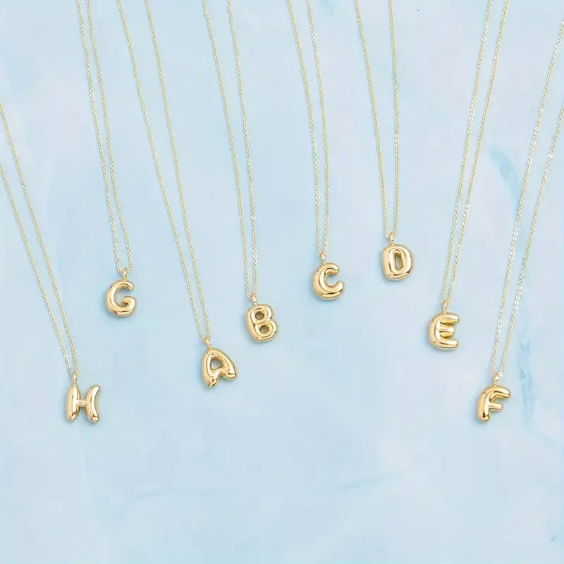 Copper Gold Plated Elegant Simple Style Plating Letter Solid Color Pendant Necklace