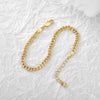 Copper Gold Plated Geometric Unisex Chain Bracelet With Electroplating