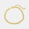 Copper Gold Plated Geometric Unisex Chain Bracelet With Electroplating