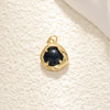 Copper Gold Plated Heart Shape Zircon Necklace Pendant With Moon Eye Cat Elephant Antler Hat Compass Diy Accessories