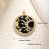 Copper Gold Plated Heart Shape Zircon Necklace Pendant With Moon Eye Cat Elephant Antler Hat Compass Diy Accessories