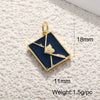 Copper Gold Plated Heart Shape Zircon Necklace Pendant With Moon Eye Cat Elephant Antler Hat Compass Diy Accessories