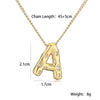 Copper Gold Plated Inlay Letter Zircon Pendant Necklace