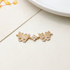 Copper Gold Plated Micro Inlaid Zircon Butterfly Connector Pendant For Earrings Necklace Bracelet And Hairpin Sweet Animal Style