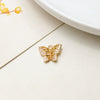 Copper Gold Plated Micro Inlaid Zircon Butterfly Connector Pendant For Earrings Necklace Bracelet And Hairpin Sweet Animal Style
