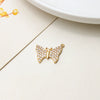 Copper Gold Plated Micro Inlaid Zircon Butterfly Connector Pendant For Earrings Necklace Bracelet And Hairpin Sweet Animal Style