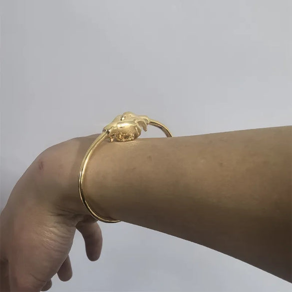 Copper Gold Plated Silver Plated Casual Simple Style Commute Polishing Hand Bangle