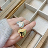 Copper Gold Plated Silver Plated Casual Simple Style Heart Shape Open Rings