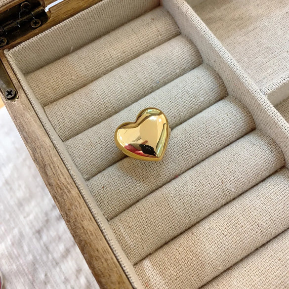 Copper Gold Plated Silver Plated Casual Simple Style Heart Shape Open Rings
