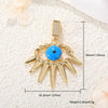 Copper Goldplated Devil's Eye Dripping Oil Totem Necklace Pendant Round Rectangular Tag Zircon Jewelry