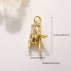 Copper Goldplated Handmade Jewelry Accessories With Heart Gesture Pendant Personality Style Genuine Gold Colorpreserving Treatment
