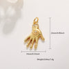Copper Goldplated Handmade Jewelry Accessories With Heart Gesture Pendant Personality Style Genuine Gold Colorpreserving Treatment
