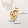Copper Goldplated Handmade Jewelry Accessories With Heart Gesture Pendant Personality Style Genuine Gold Colorpreserving Treatment