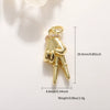 Copper Goldplated Handmade Jewelry Accessories With Heart Gesture Pendant Personality Style Genuine Gold Colorpreserving Treatment