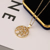 Copper Goldplated Heartshaped Tree Of Life Necklace Pendant For Women With Electroplating Treatment