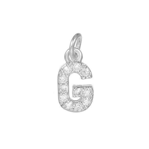 Copper Handmade Jewelry Accessories With Microinlaid Zircon And English Letters Electroplated