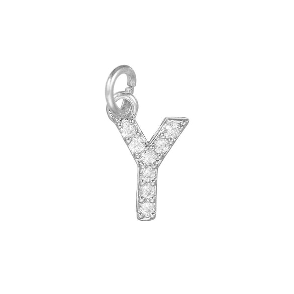 Copper Handmade Jewelry Accessories With Microinlaid Zircon And English Letters Electroplated