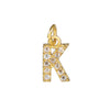 Copper Handmade Jewelry Accessories With Microinlaid Zircon And English Letters Electroplated