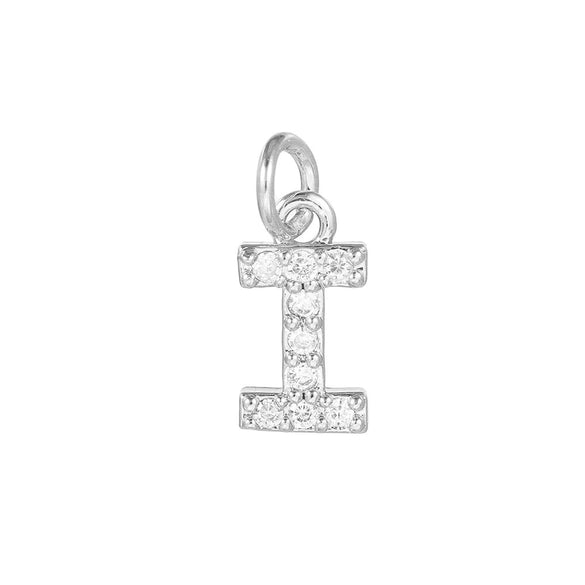 Copper Handmade Jewelry Accessories With Microinlaid Zircon And English Letters Electroplated