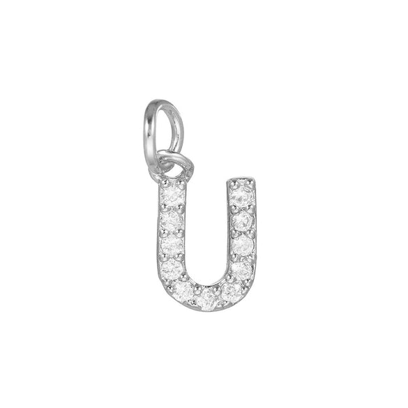 Copper Handmade Jewelry Accessories With Microinlaid Zircon And English Letters Electroplated