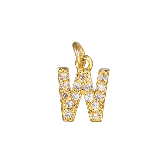 Copper Handmade Jewelry Accessories With Microinlaid Zircon And English Letters Electroplated