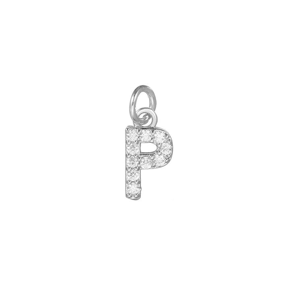 Copper Handmade Jewelry Accessories With Microinlaid Zircon And English Letters Electroplated