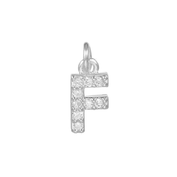 Copper Handmade Jewelry Accessories With Microinlaid Zircon And English Letters Electroplated