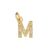 Copper Handmade Jewelry Accessories With Microinlaid Zircon And English Letters Electroplated
