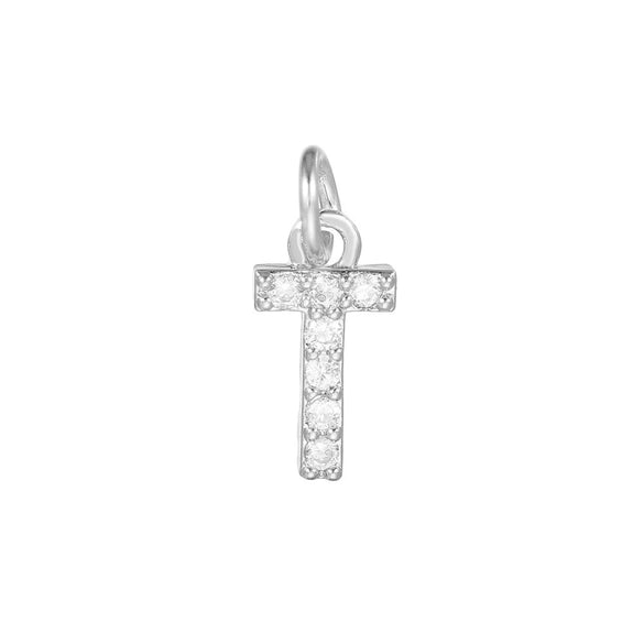 Copper Handmade Jewelry Accessories With Microinlaid Zircon And English Letters Electroplated