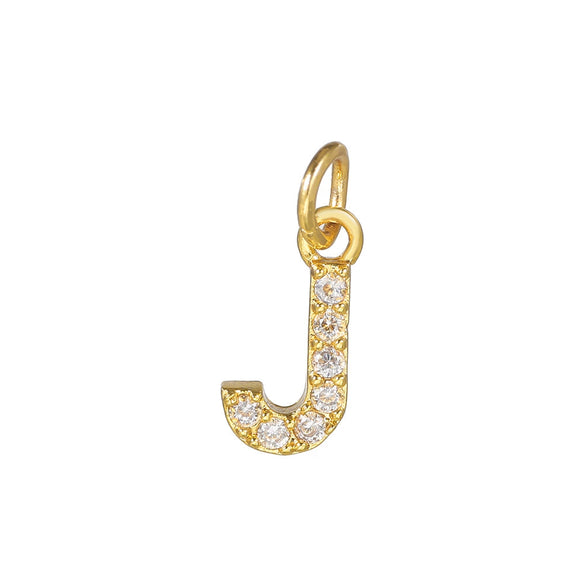 Copper Handmade Jewelry Accessories With Microinlaid Zircon And English Letters Electroplated