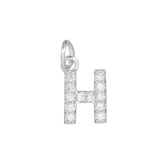 Copper Handmade Jewelry Accessories With Microinlaid Zircon And English Letters Electroplated