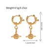 Copper Handmade Star Shape Planet Pendant Fashion Earrings For Women