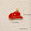 Copper Hat Boots Pendant With Dripping Oil Design And Vacuum Plating In 18K Gold Color