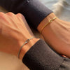 Copper Heart Knot Snake Chain Bracelet Electroplated Love Knot Couple Bracelet With Round Snake Bone Style For Unisex Wear