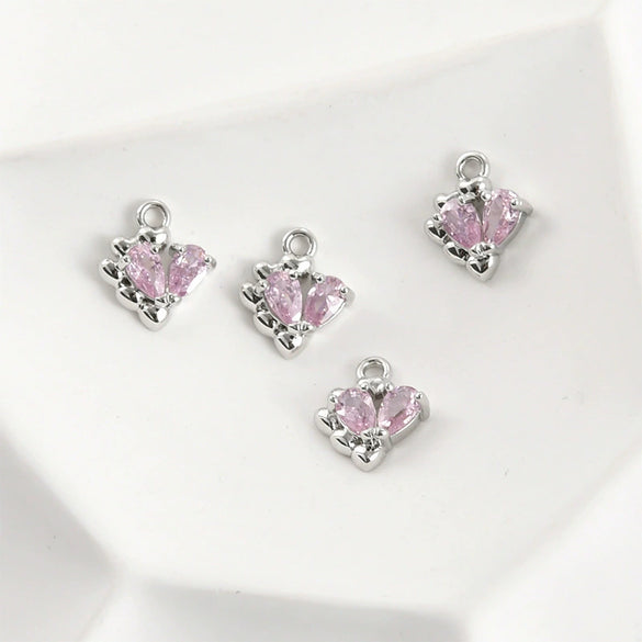 Copper Heart Pendant Electroplated Diy Handmade Jewelry Accessories