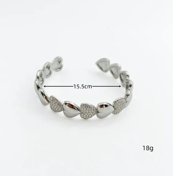 Copper Heart Shape Bangle