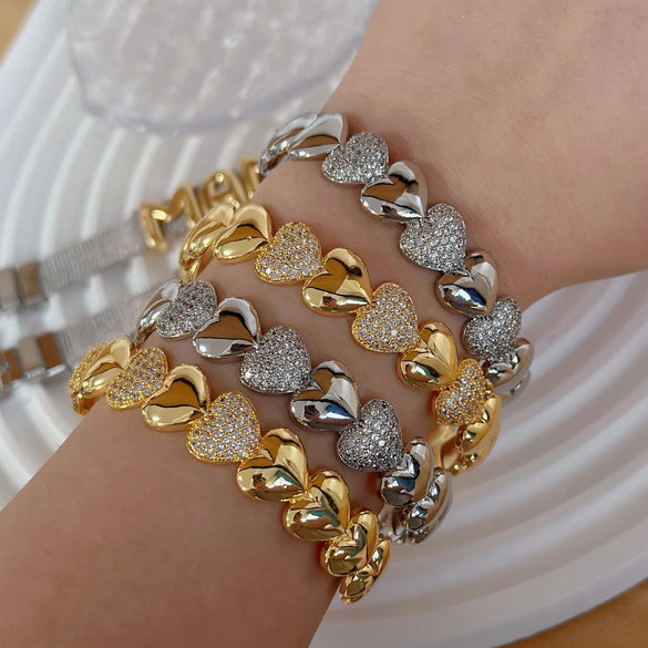 Copper Heart Shape Bangle