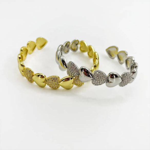 Copper Heart Shape Bangle