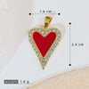 Copper Heart Shape Leopard Print Pendant Jewelry Accessories Plated With Gold